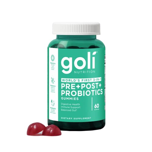 Goli Nutritional Supplement, Pre+Post+Probiotics Gummy - 60 Count...