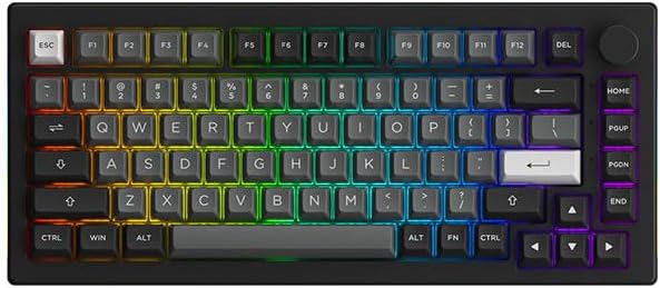 Top-down view of Akko 5075B Plus with RGB lighting