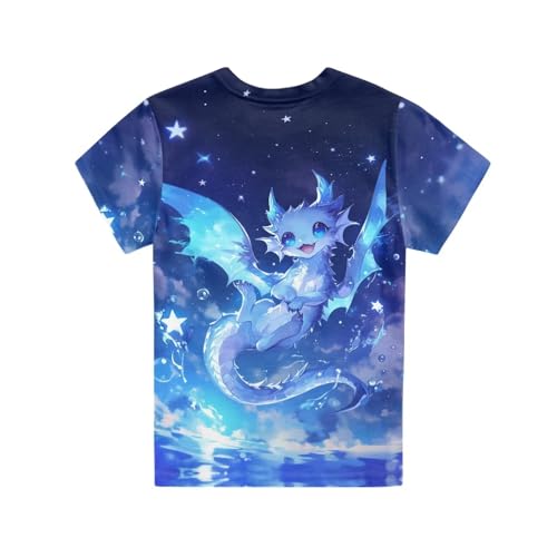 Image of WELLFLYHOM Kids Tshirts Girls Boys Short Sleeve Crewneck Tees Shirts Casual Sport Pullover Tops Size 3-16 Years