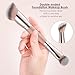 KINGMAS Foundation Brush, Dual-Ended Angled Makeup Brush for Foundation and Contour Blending Liquid Powder, Concealer Cream Cosmetics Blush, Cruelty Free Vegan (Pink)