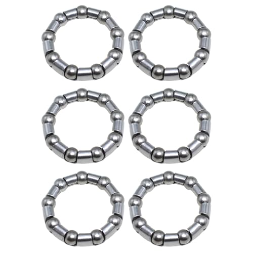Bxian 6PCS Bicycle Crank Bearings 5/16 inch x 9 Balls Bearing Mountain Bike Part Repair Accessories Steel Ball Bearing Retainer Suitable for Mountain Bike and Stretch Bike