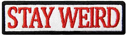PatchClub 2 pcs Stay Weird Patch Funny Embroidered Applique Iron On/Sew On