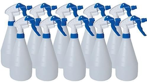 10x Complete Pack Of 750ml Blue Coloured Hand Trigger Spray Bottles for Cleaning, Gardening and Feeding, Industrial & Domestic (10, Blue)