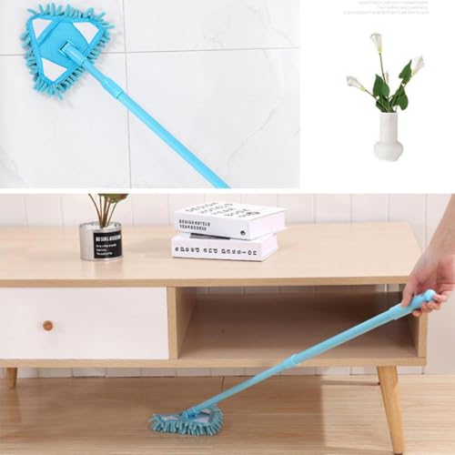Mopa de pared triangular que elimina manchas en techos y esquinas con su mango largo 8