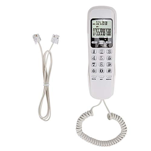 Teléfono con cable PUSOKEI blanco para pared miniatura 7