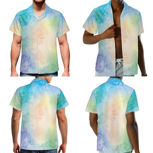 Image of Dreaweet Summer Dresses for Women A-Line Sleeveless Flowy Sun Dresses,Men's Casual Button-Down Shirts,Couple Matching Outfits