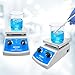 Magnetic Stirrer Hot Plate w/Stir Bar Retriever, 100-2000RPM Hot Plate Stirrer w/4 Stir Bars, Max.520℉ Magnetic Hotplate Stirrer, Max.2000mL Capacity Hot Plate with Magnetic Stirrer (No Temp Control)