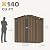 DWVO 6x4ft Storage Shed for Outdoors, Metal Sturdy Weatherproof Tool Locker with Secure Door and Ventilation for Equipment, Mowers, Bikes, Outdoor Spaces, Brown