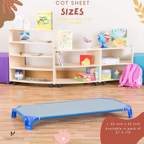 Image of Daycare Cot Sheets Pack of 12-22 x 52 Preschool Cot Sheets for Toddlers - Soft Breathable Polyblend Toddler Nap Time Sheets with 4 Corner Elastic Straps - Standard Daycare Cot Bedding Pink