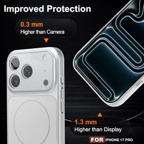 Image of SHINESTAR iPhone 17 Pro Case - Premium Shockproof Protective Cover, Wireless Charging Compatible, Slim & Durable Luxury Back Cover with Camera Protection (Silver)