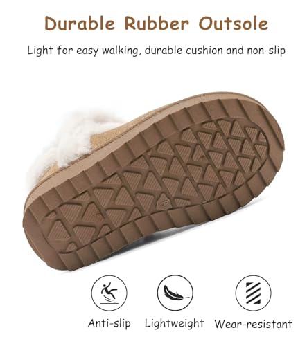 Image of Cubufly Toddler Little Girls Boots Warm Winter Kids Ankle Fur Lined Snow Shoes Non-Slip