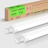 ALUSSO 2 Stück LED Feuchtraumleuchte 115CM, 36W 4000LM Kellerlampe, Neutralweiß 4000K LED Röhre, IP65 Wasserfest Werkstattlampe für Garage, Keller,Werkstatt,Feuchtraum,Bad,Büro,Warenhaus