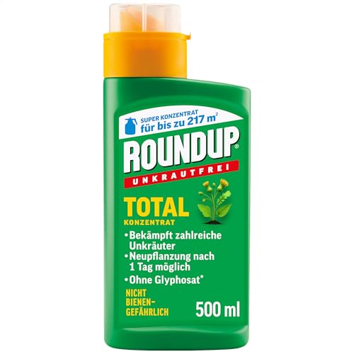 Roundup Unkrautfrei TOTAL Konzentrat, 500 ml, Unkrautvernichter...