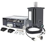 CNCTOPBAOS 1KW 220V AC Servo Motor Driver Kit, 3000-6000rpm 3.2-9.6N.m 23-Bit Optical Encoder, 1000W CNC Servo Controller System Support RS485/Jog/Position/Speed/Torque Control 80mm Flange 19mm Shaft
