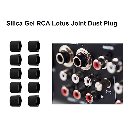 Tapones de silicona para conector RCA hembra, 10 pcs miniatura 3