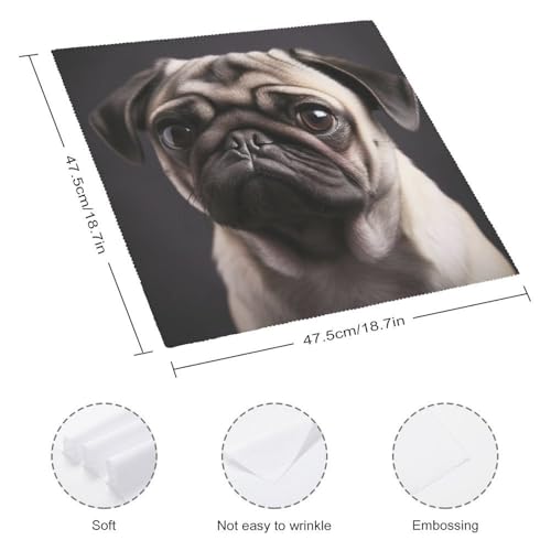 Servilletas de Tela Polyester Floral Cuadrada 47.5 cm miniatura 2