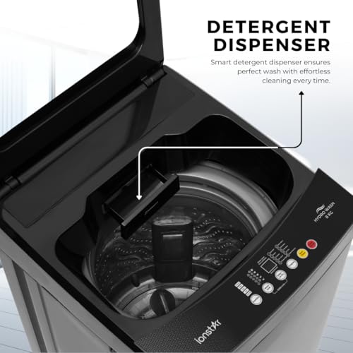 Image of ionstar 8 KG 5 Star Fully Automatic Top Loading Washing Machine | 10 Ai+ Washing Programs | Detergent - Bubble Booster | Dual Action Magic Filter | Soft Closing |Powerful Copper Motor| 80HYDRO-G6BG-N1