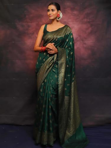 Image of Avantika Fashion Women's Kanjivaram Soft Silk Banarasi Sarees With Blouse Piece