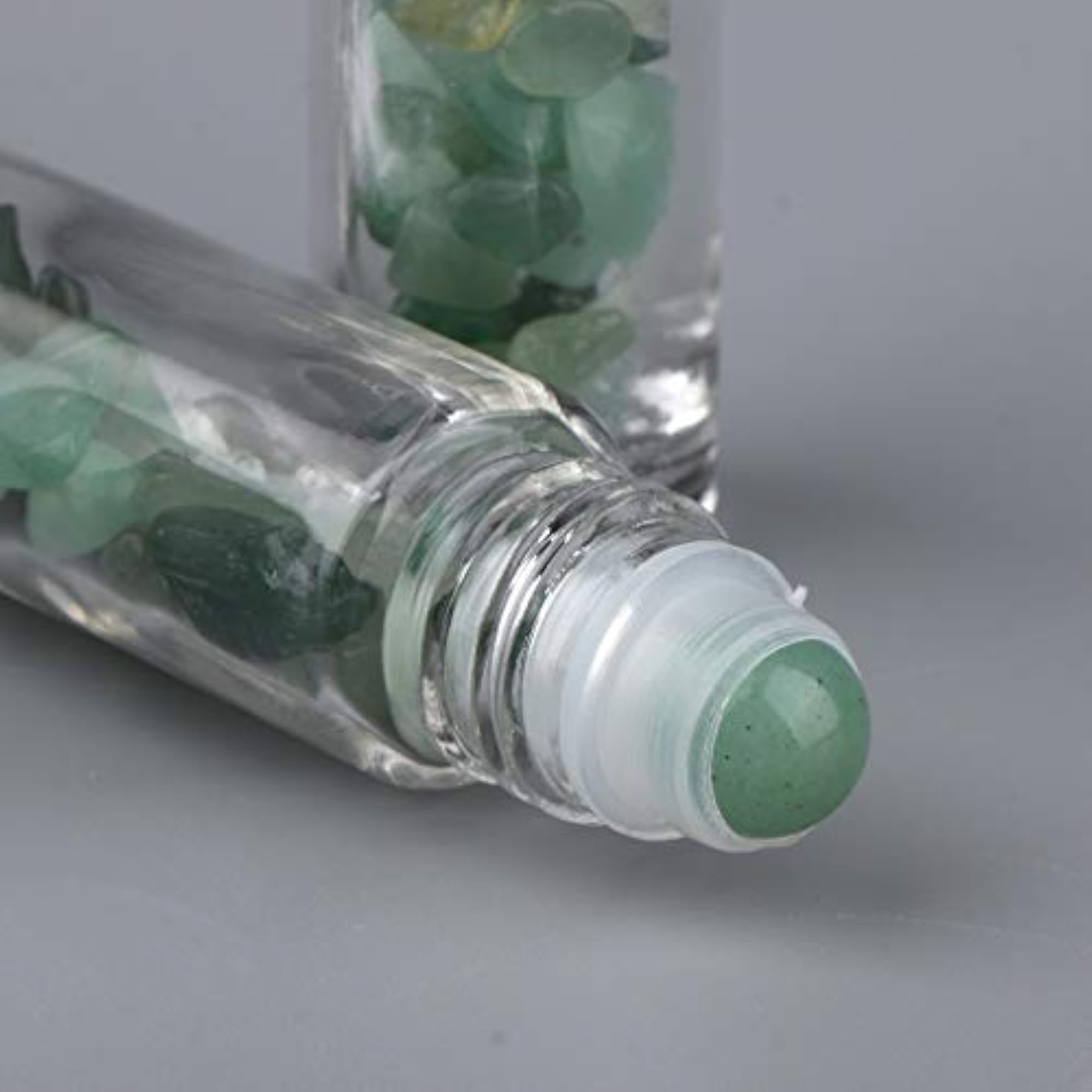 10ml Crystal Glass Roll-on Bottle with Green Aventurine