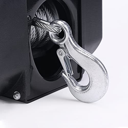 Cygrd Portable Trailer Winch, Reversible Electric Winch 12V DC, Power-in, Power-out and Freewheel Operations for Boats 2000 lbs with Wireless Remote Control and Hand Crank - Image 6
