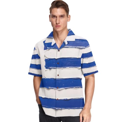Chemise hawaïenne Uruguay pour homme à manches courtes et boutons GuoChe