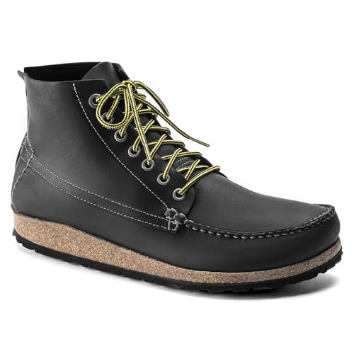 Birkenstock Unisex Marton Waxy Lederstiefel, Schwarz , 38 EU Stretta