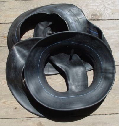 Schubkarren Reifen-Set 4,00-8 – 6-lagig, 268 Kg Traglast, Mit Schlauch & Geradem Ventil