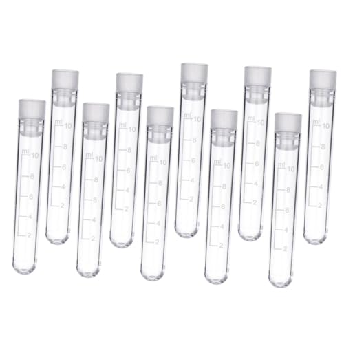 LIFKOME 50個 試験管 螺旋蓋付き 液体保存容器 教育用ツール 実験 研究 学校 家用 多目的サンプル保存ケース