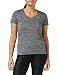 Under Armour Women's Tech V-Neck Twist, Black /Metallic Silver, XX-Large