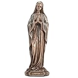 Veronese Design 6 1/8 inch Our Lady of Lourdes Cold Cast Resin Bronze Finish Religious Sculpture