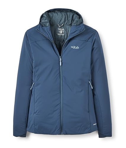 Rab Women's Xenair Alpine Light Hooded Insulated Jacket for Hiking & Mountaineering - Tempest Blue - Medium