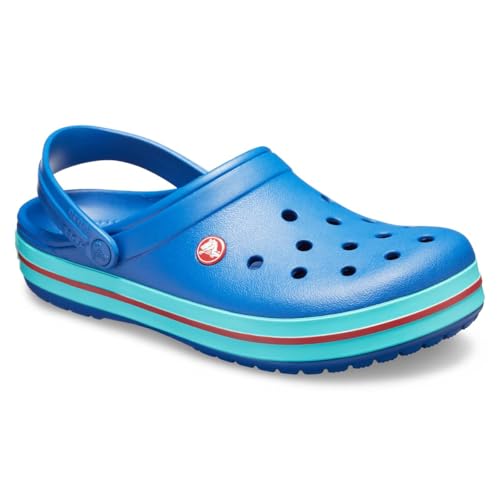 Image of Crocs Unisex Adult Crocband Clog 11016-4IO Blue Jean /Pool M6W8