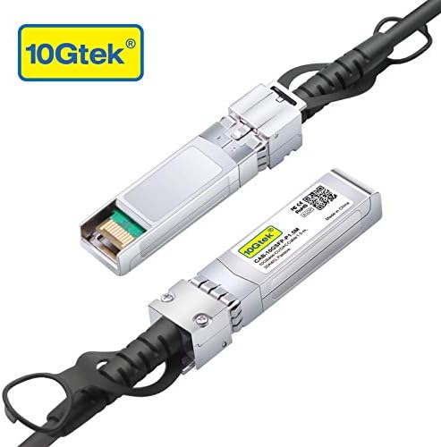 10Gtek SFP+ DAC Twinax Cable, Passive, Compatible with Cisco SFP-H10GB-CU1.5M, Ubiquiti UniFi, Fortinet and More, 1.5 Meter(5ft) - 1