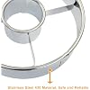 3.86 Inch Donut Cutter, Stainless Steel Doughnut Cutter Professional Baking Mold Tool for Perfect Donuts Bagels Cookies Biscuits