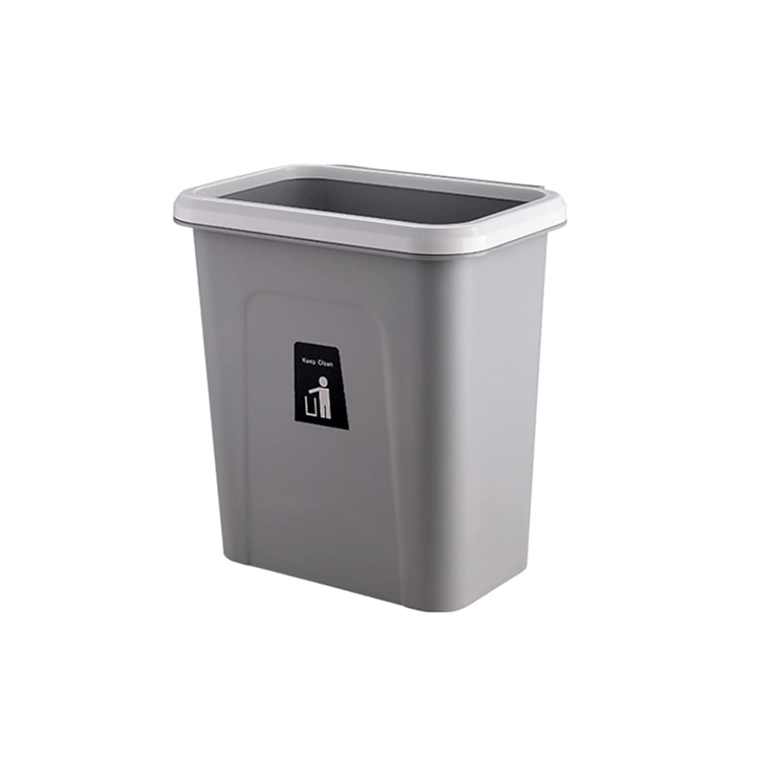 Garbage Can Children’s Cute Rocket Type Trash Can with Removable Lid Waste Storage Bins for Indoor 12L/3.1Gal Recycle Bin (Color : Pink) (Gray Large)