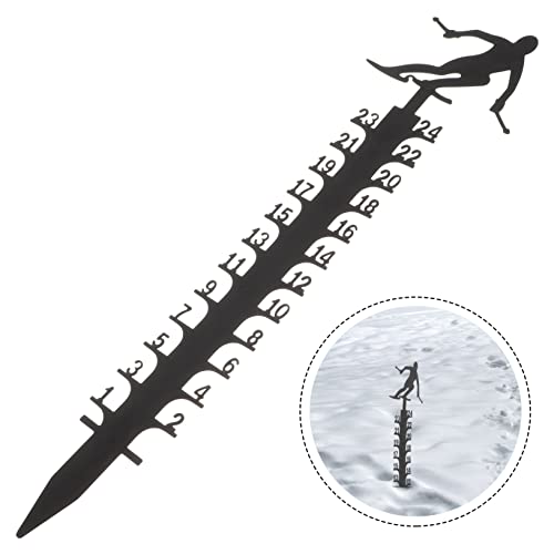 BESPORTBLE 5St Schnee Lineal Schnee Metalllehre Skifahren Mann Schneemesser Ornament Weihnachtsdekorationen Garten schneedetektor Regenmesser im Freien Weihnachten Rasen Tier schmücken Eisen – Bild 4