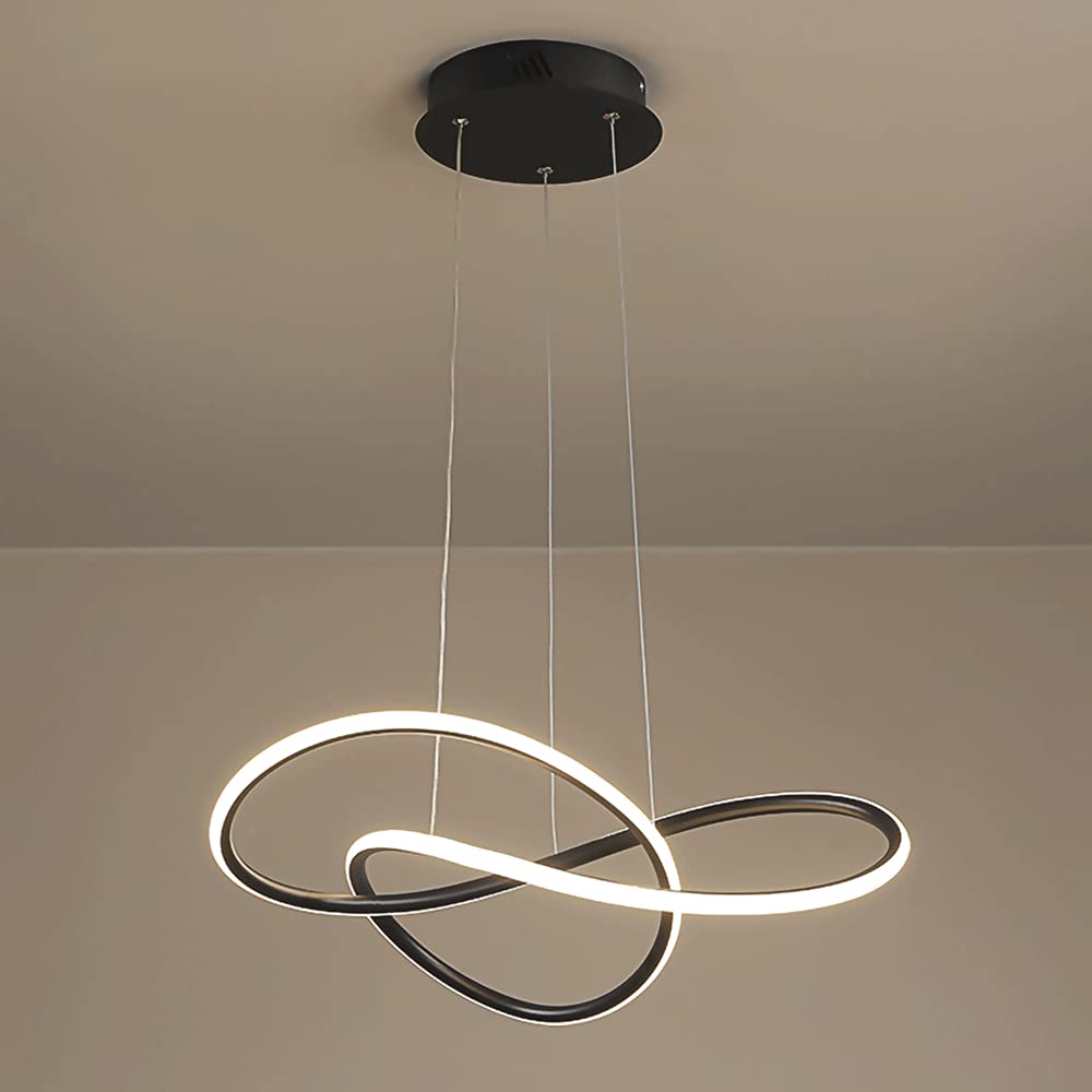 Lampe à suspension LED moderne 56W anti-éblouissement avec variateur pour salon