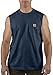 Carhartt Men's Dearborn Relaxed Sleeveless T-Shirt, Navy, Medium