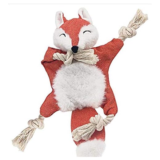 Hangarone Juguete para Perro para Cachorro, Juguete para Perro Arrugado, Juguetes De Felpa Planos con Nudos De Cuerda De Remolque, Juguete para Perros Pequeños Y Medianos, S heathly