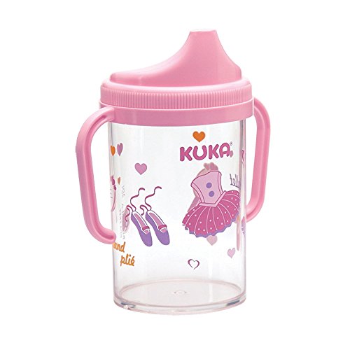 Copo com Alça Removível, 240 ml, Kuka, Rosa