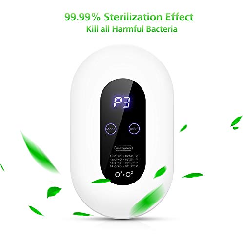 Purificador De Aire Inicio Generador De Ozono Ionizador De Aire Desodorizador Eliminación De Olores Eliminando Formaldehído para Cocina, Dormitorio, Oficina, Hogar