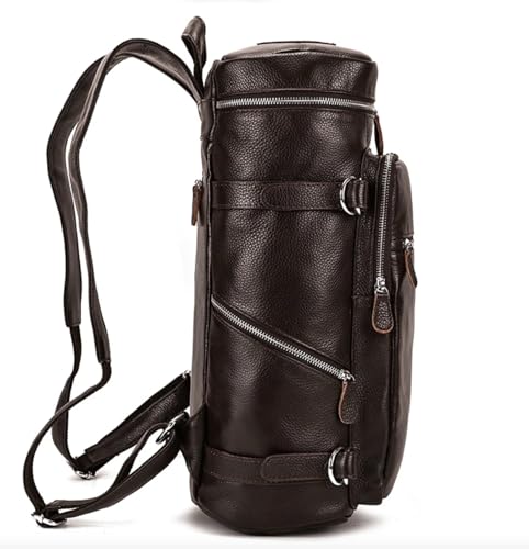 Genuine Leather Backpack for Men, Vintage Luxury Laptop Backpack for Office Travel Backpack Bag Men's Daypack (Brown)2