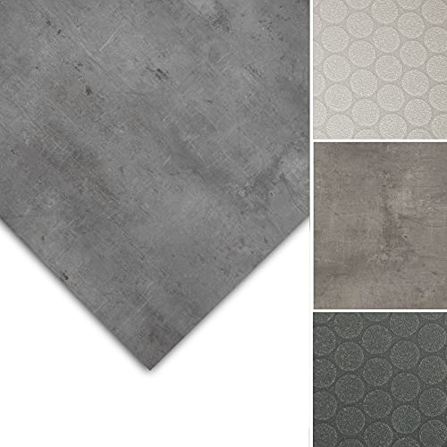 casa pura® Revestimiento para suelo CV Fairplay, suelo de PVC extra resistente (espumado), superficie en moderno aspecto de hormigón, venta por metro (gris 200 x 400 cm) Cover