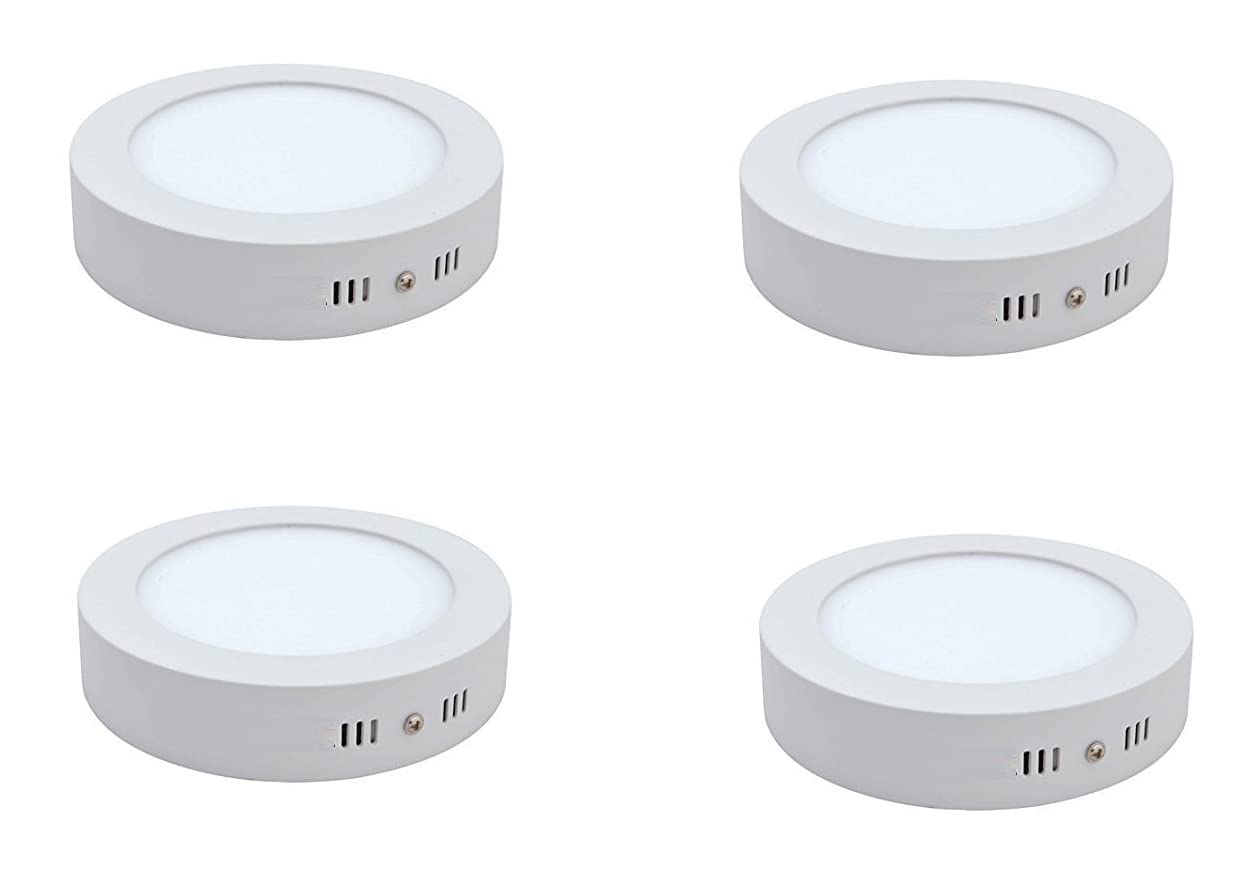 Night Star LED 12 Watt CBL Round Surface Panel Down Light White Pack of 4