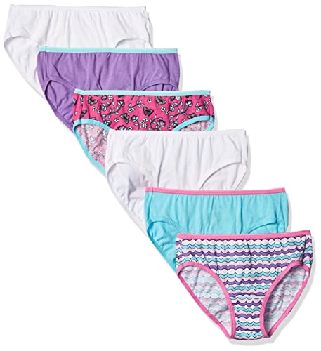 Hanes Girls' Cotton Tagless Low Rise Brief 6-Pack