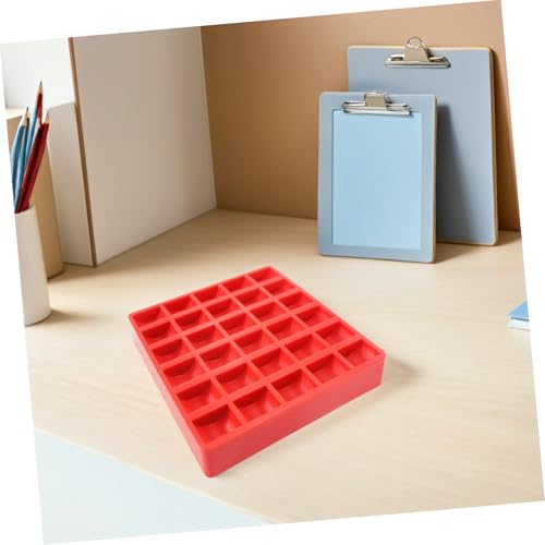 Caja organizadora para monedas de plástico ABS color rojo miniatura 5
