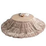 折りたたみ こたつセット 円形 天板ヴィンテージ ヒートプラスグレージュ