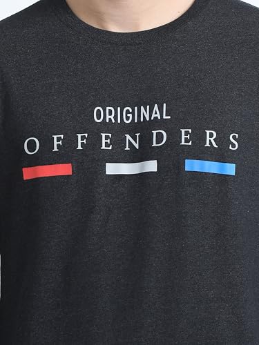 Image of OFFENDERS Mens Exclusive Graphic Printed Round Neck Full Sleeve Premium Tshirt 100% Cotton (Pack of 1)