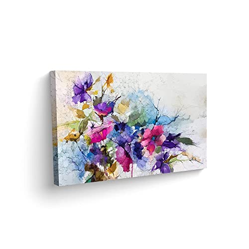 Decorative Painting Flowers Coloured Canvas Minimalist Modern Style Oil (160 x 90)