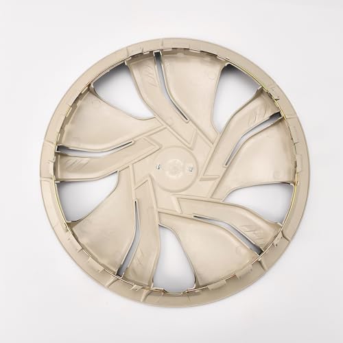 Image of Silver with Black Hubcap Wheel Cover Replacement Kit 14 inch Hub Caps Wheel Rim Cover Car Exterior Accessories Pack of 4, 14 Inches